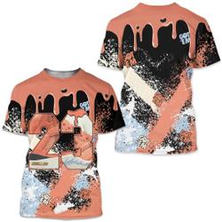 Color Number 23 Drip Shoes Unisex Sneaker Shirt Match Crimson Bliss 5s Tee, Jordan 5 DJ Khaled Crimson Bliss 3D Meaningful Gift For Family Gift For Boyfriend