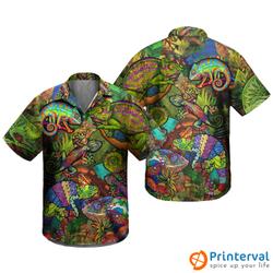 Colorful Iguanas Hawaiian Shirt Gift For Your Girlfriend Boyfriend Gift For Love Gift For Friend Best Valentine Present Holiday Gift