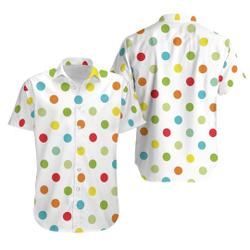 Colorful Polka Dots Hawaiian Shirt Gift For Your Girlfriend Boyfriend Gift For Love Gift For Friend Best Valentine Present Holiday Gift