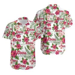 CCOORS Light Unisex Hawaiian Shirt, CCOORS Light Beer Button Up Shirt Gift For Your Girlfriend Boyfriend Gift For Love Gift For Friend Best Valentine Present Holiday Gift