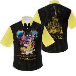 Beauty & The Beast 50th Anniversary Glitter Castle Hawaiian Shirt Gift For Your Girlfriend Boyfriend Gift For Love Gift For Friend Best Valentine Present Holiday Gift