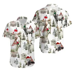 Brahman Cow Christmas Hawaiian Shirt Gift For Your Girlfriend Boyfriend Gift For Love Gift For Friend Best Valentine Present Holiday Gift