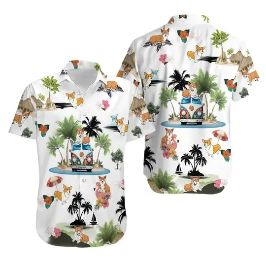 Corgi Vacation Hawaii Shirt Gift For Your Girlfriend Boyfriend Gift For Love Gift For Friend Best Valentine Present Holiday Gift