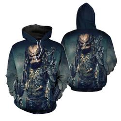 Cosplay Predator 3D Print Hoodie Men's Long Sleeve Pullover Jacket Thin, Hoodie 3D All Over Print