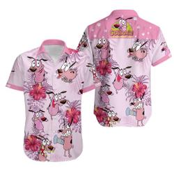 Courage Dog Hawaiian Shirt, Summer Hawaiian Shirt, Courage The Cowardly Dog Gift For Your Girlfriend Boyfriend Gift For Love Gift For Friend Best Valentine Present Holiday Gift