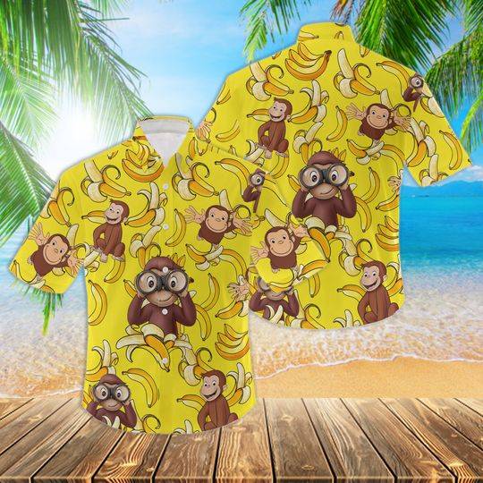 Curious George Hawaiian Shirt Gift For Your Girlfriend Boyfriend Gift For Love Gift For Friend Best Valentine Present Holiday Gift