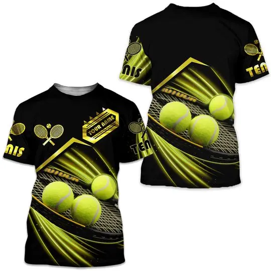 Custom 3D Print Tennis Shirt Men Women, Tennis Player Tee Shirt Meaningful Gift For Family Gift For Boyfriend Valentine Gift