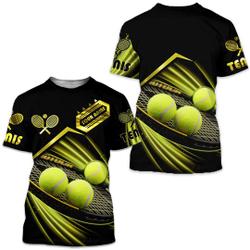 Custom 3D Print Tennis Shirt Men Women, Tennis Player Tee Shirt Meaningful Gift For Family Gift For Boyfriend Valentine Gift