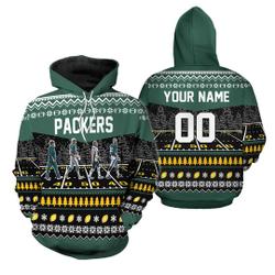 Custom Packers Walking Abbey Road Christmas Hoodie