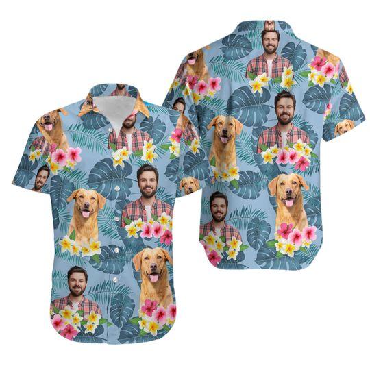 Custom Portrait Photo Hawaiian Shirt Gift For Your Girlfriend Boyfriend Gift For Love Gift For Friend Best Valentine Present Holiday Gift