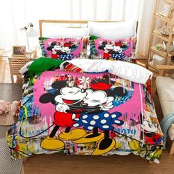 Mickey and friends bedding Set Gift For Your Girlfriend Boyfriend Gift For Love Gift For Friend Best Valentine Present Holiday Gift