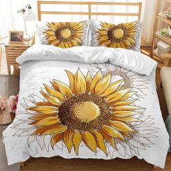 Sunflower  Bedding Set Gift For Your Girlfriend Boyfriend Gift For Love Gift For Friend Best Valentine Present Holiday Gift