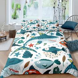 Sharks & Fishes Bedding SetsGift For Your Girlfriend Boyfriend Gift For Love Gift For Friend Best Valentine Present Holiday Gift