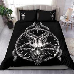 Skull Satanic Demon Goat Satanic Serpent Pentagram Bedding Set Gift For Your Girlfriend Boyfriend Gift For Love Gift For Friend Best Valentine Present Holiday Gift