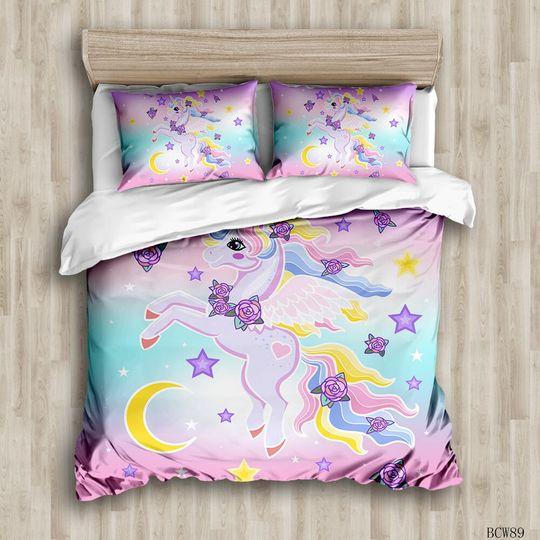 Unicorn Bedding Set Gift For Your Girlfriend Boyfriend Gift For Love Gift For Friend Best Valentine Present Holiday Gift