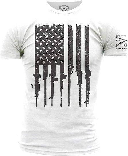 Grunt Style Rifle Flag T-Shirt Meaningful Gift For Family Gift For Boyfriend Valentine Gift
