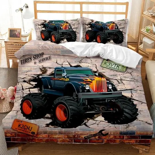 Kids Sport Race Car Bedding Set Gift For Your Girlfriend Boyfriend Gift For Love Gift For Friend Best Valentine Present Holiday Gift