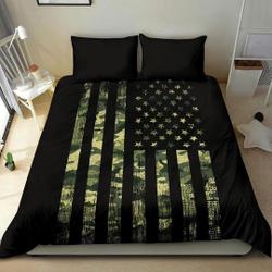 Army Soldier Veteran Camouflage American Flag Bedding Set Gift For Your Girlfriend Boyfriend Gift For Love Gift For Friend Best Valentine Present Holiday Gift