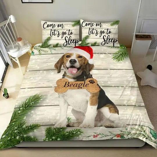 Beagle Funny Christmas Christmas Bedding SetsGift For Your Girlfriend Boyfriend Gift For Love Gift For Friend Best Valentine Present Holiday Gift