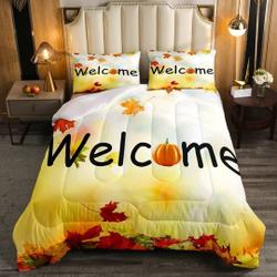 Autumn Maple Leaves Comforter Bedding SetsGift For Your Girlfriend Boyfriend Gift For Love Gift For Friend Best Valentine Present Holiday Gift