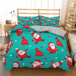 Cute Santa Claus pattern Christmas Bedding setsGift For Your Girlfriend Boyfriend Gift For Love Gift For Friend Best Valentine Present Holiday Gift