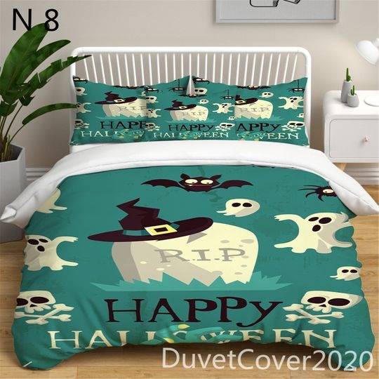 Halloween Bedding Set Gift For Your Girlfriend Boyfriend Gift For Love Gift For Friend Best Valentine Present Holiday Gift