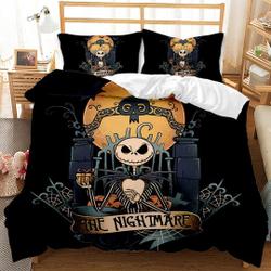 3D Nightmare Before Christmas Bedding Set Gift For Your Girlfriend Boyfriend Gift For Love Gift For Friend Best Valentine Present Holiday Gift