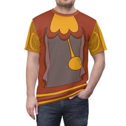 Cogsworth Shirt, Beauty and the Beast Costume 3D tshirt Meaningful Gift For Family Gift For Boyfriend Valentine Gift