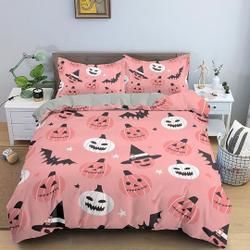 Cute pink halloween bedding Set Gift For Your Girlfriend Boyfriend Gift For Love Gift For Friend Best Valentine Present Holiday Gift