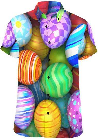 Colorful Easter Egg Hawaiian Shirt Gift For Your Girlfriend Boyfriend Gift For Love Gift For Friend Best Valentine Present Holiday Gift