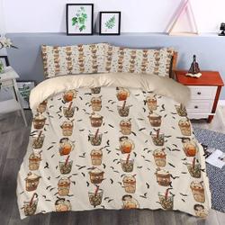 Halloween Horror Fall Coffee Bedding SetsGift For Your Girlfriend Boyfriend Gift For Love Gift For Friend Best Valentine Present Holiday Gift