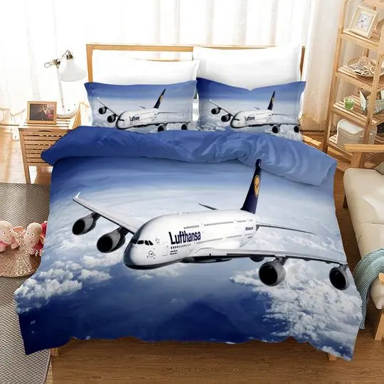 Airplane Duvet Cover Bedding Set Gift For Your Girlfriend Boyfriend Gift For Love Gift For Friend Best Valentine Present Holiday Gift