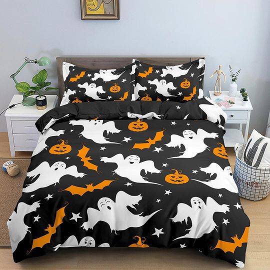 Retro Halloween Bedding Setn giftGift For Your Girlfriend Boyfriend Gift For Love Gift For Friend Best Valentine Present Holiday Gift