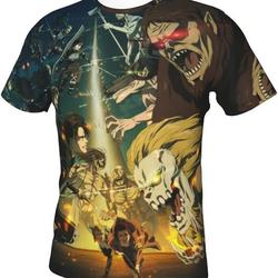 Attack on Titan Novelty 3D Anime Printed T-Shirt Meaningful Gift For Family Gift For Boyfriend Valentine Gift