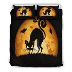 Black Cat Halloween Bedding Set Gift For Your Girlfriend Boyfriend Gift For Love Gift For Friend Best Valentine Present Holiday Gift
