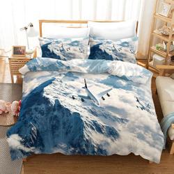 Airplane Duvet Cover Set Twin  Bedding Set Gift For Your Girlfriend Boyfriend Gift For Love Gift For Friend Best Valentine Present Holiday Gift