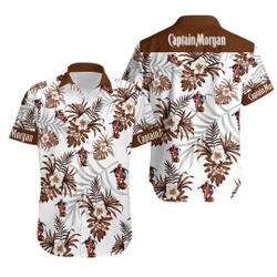 Captain Morgan Hibiscus Hawaiian Shirt Gift For Your Girlfriend Boyfriend Gift For Love Gift For Friend Best Valentine Present Holiday Gift