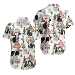 Dairy Cow Christmas Hawaiian Shirt Gift For Your Girlfriend Boyfriend Gift For Love Gift For Friend Best Valentine Present Holiday Gift