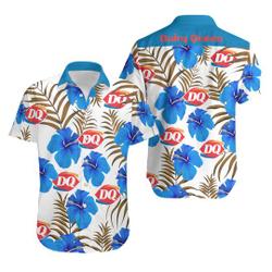 Dairy Queen Tropical Flower Aloha Hawaiian Shirts Gift For Your Girlfriend Boyfriend Gift For Love Gift For Friend Best Valentine Present Holiday Gift