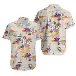 Daisy And Duck Tropical Hawaiian Shirt, Friends Shirt Gift Gift For Your Girlfriend Boyfriend Gift For Love Gift For Friend Best Valentine Present Holiday Gift