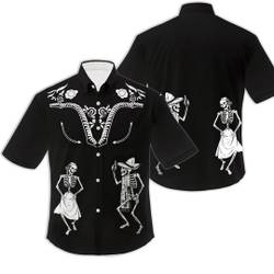 Dancing Skeleton Dia De Los Muertos Hawaiian Shirt Gift For Your Girlfriend Boyfriend Gift For Love Gift For Friend Best Valentine Present Holiday Gift