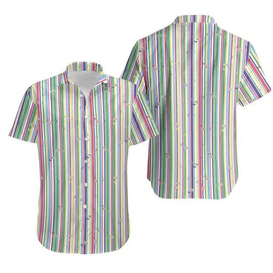 Dapper Dan Pastel Button Up Shirt - Disney Bounding - Dapper Days - Men's Hawaiian Shirt Gift For Your Girlfriend Boyfriend Gift For Love Gift For Friend Best Valentine Present Holiday Gift