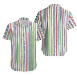 Dapper Dan Pastel Button Up Shirt - Disney Bounding - Dapper Days - Men's Hawaiian Shirt Gift For Your Girlfriend Boyfriend Gift For Love Gift For Friend Best Valentine Present Holiday Gift