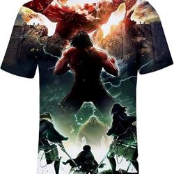 Attack on Titan Novelty 3D Anime Printed T-Shirt Meaningful Gift For Family Gift For Boyfriend Valentine Gift