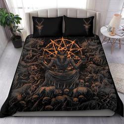 Skull Skeleton Satanic Goat Skull Trophy Demon Breed Bedding Set Gift For Your Girlfriend Boyfriend Gift For Love Gift For Friend Best Valentine Present Holiday Gift