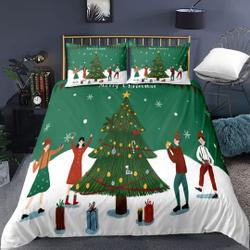 Christmas Tree Xmas Theme  Bedding Set Gift For Your Girlfriend Boyfriend Gift For Love Gift For Friend Best Valentine Present Holiday Gift