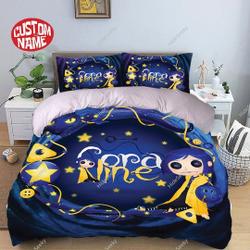 Coraline Bedding Set, Coraline E O Mundo Secreto Bedding Set Gift For Your Girlfriend Boyfriend Gift For Love Gift For Friend Best Valentine Present Holiday Gift