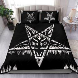 Satanic Pentagram Drip Bedding Set Gift For Your Girlfriend Boyfriend Gift For Love Gift For Friend Best Valentine Present Holiday Gift