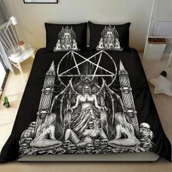 Skull Satanic Pentagram Lust Throne Bedding Set Gift For Your Girlfriend Boyfriend Gift For Love Gift For Friend Best Valentine Present Holiday Gift