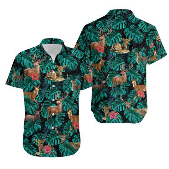 Deer Hawaiian Shirt Gift For Your Girlfriend Boyfriend Gift For Love Gift For Friend Best Valentine Present Holiday Gift